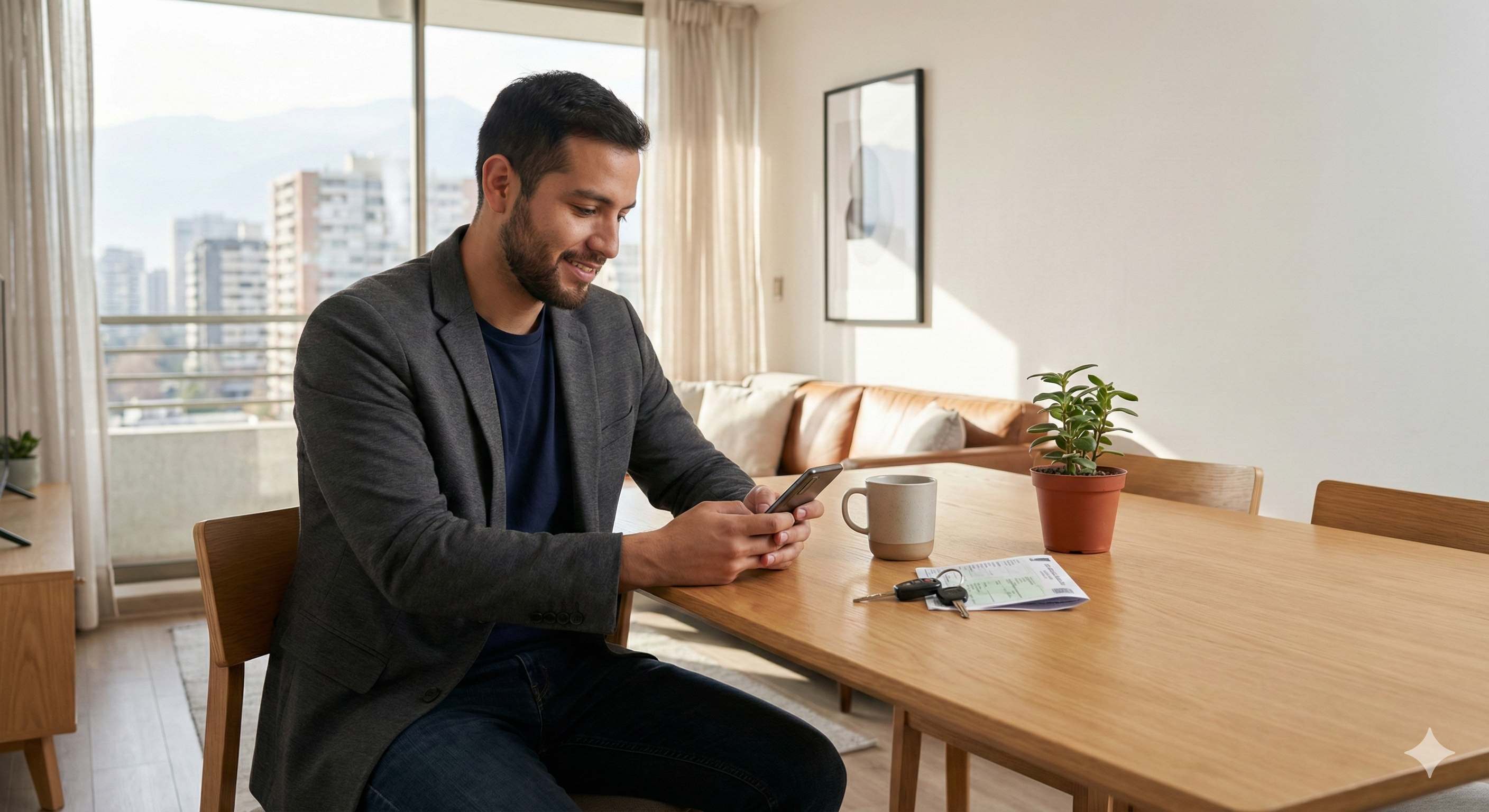 Persona gestionando su TAG desde el celular